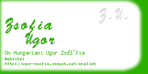 zsofia ugor business card